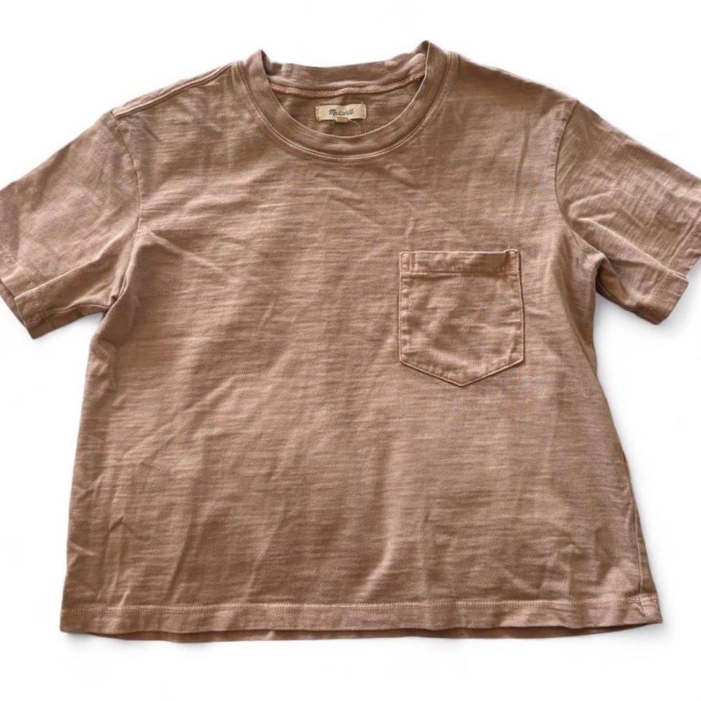Madewell Short Sleeve Pocket Tee in Pinkish Tan